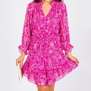 Fate Fuchsia Paisley Dress size L